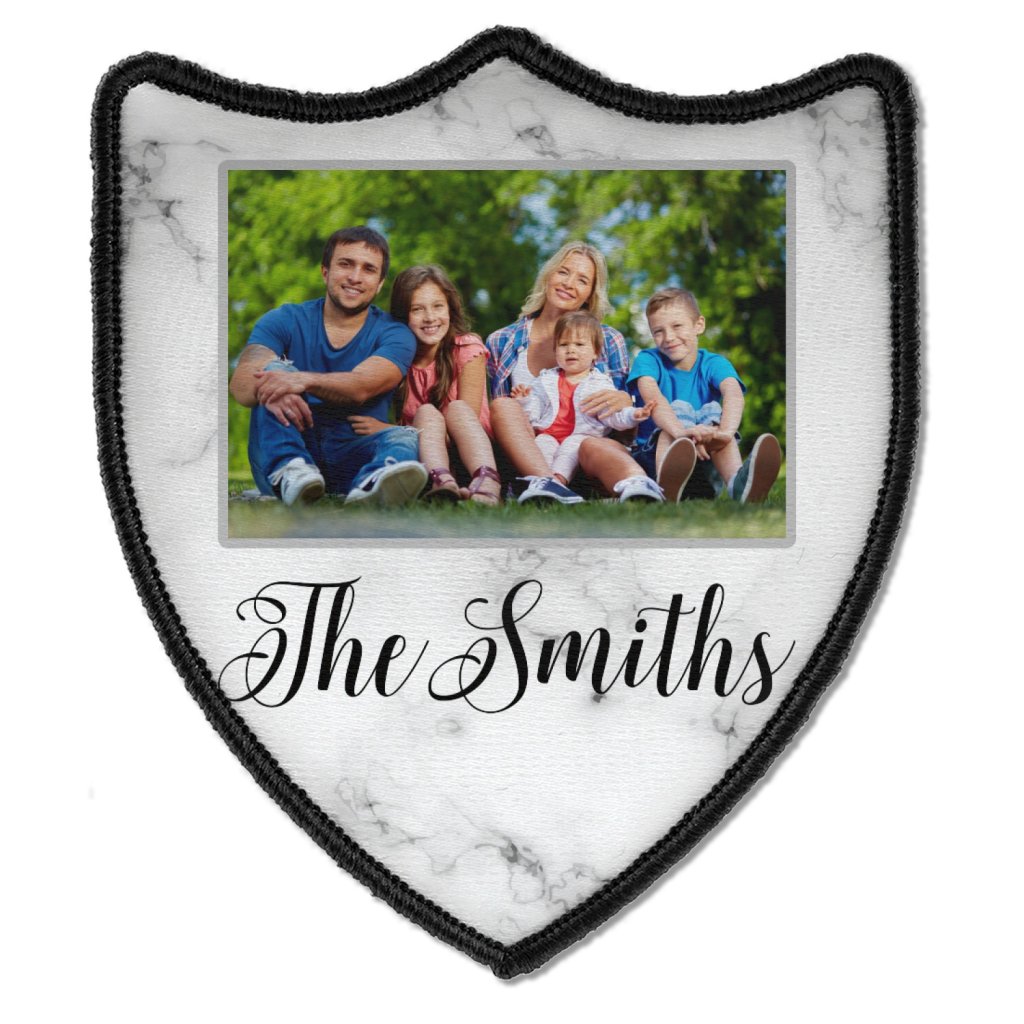 Family Photo and Name Iron On Patch