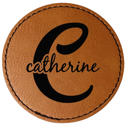 Leather name patch
