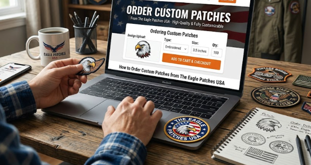Ordering custom patches online from Eagle Patches USA.