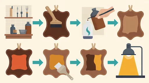 dye leather patches