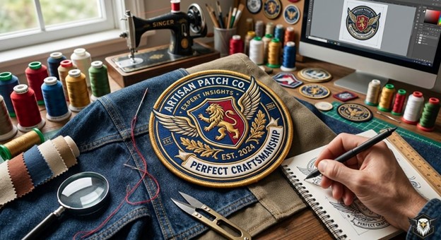 Making the perfect embroidered patch design.