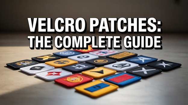velcro patches placed on a smooth surface