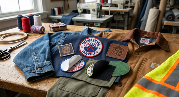 an image featuring custom patches for workwear.